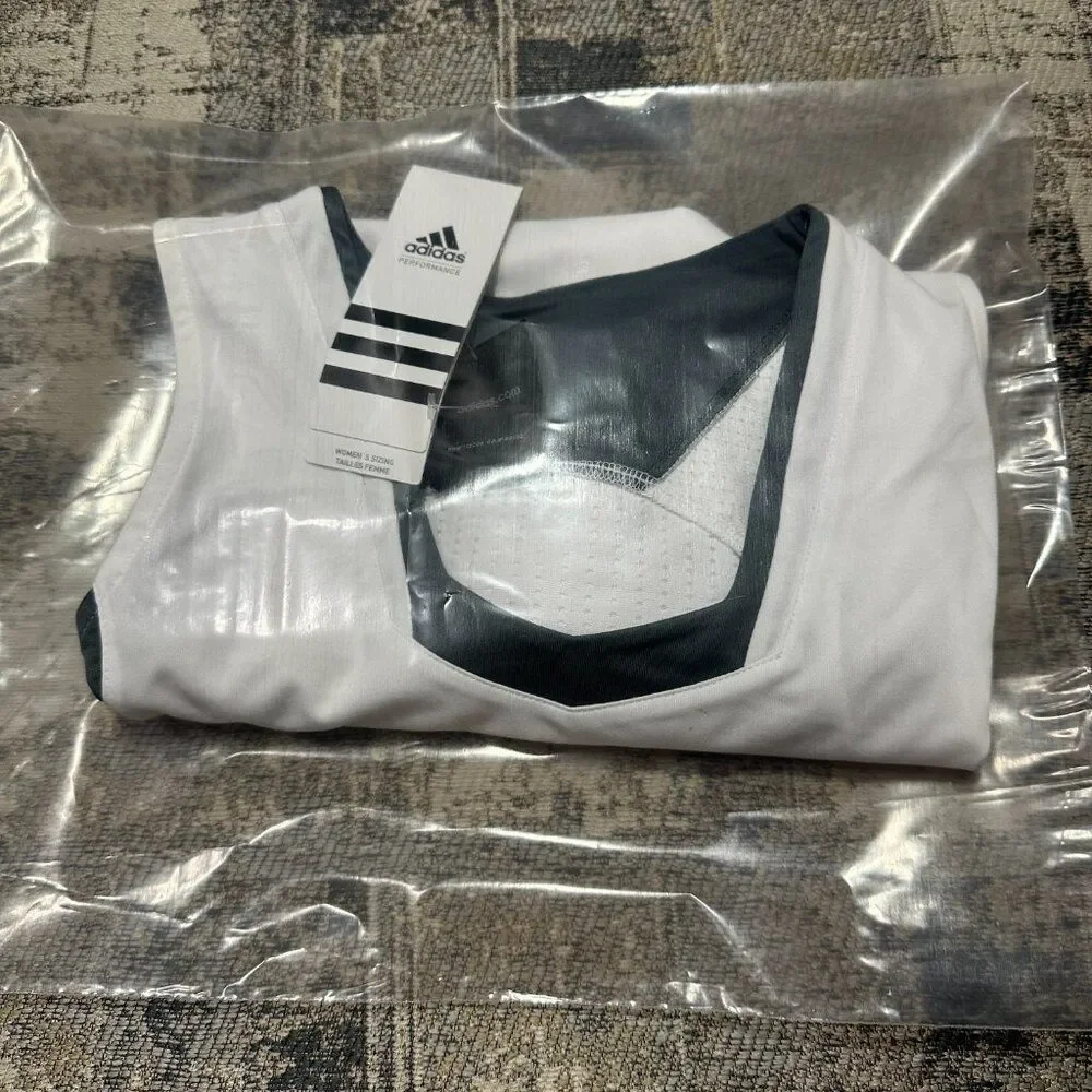 Adidas Crazy Light Women's L Racer back Tank Sports White / Green NWT‎